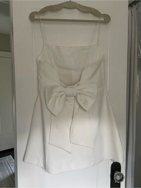 Zara White Bow-Back Mini Dress NWT’s